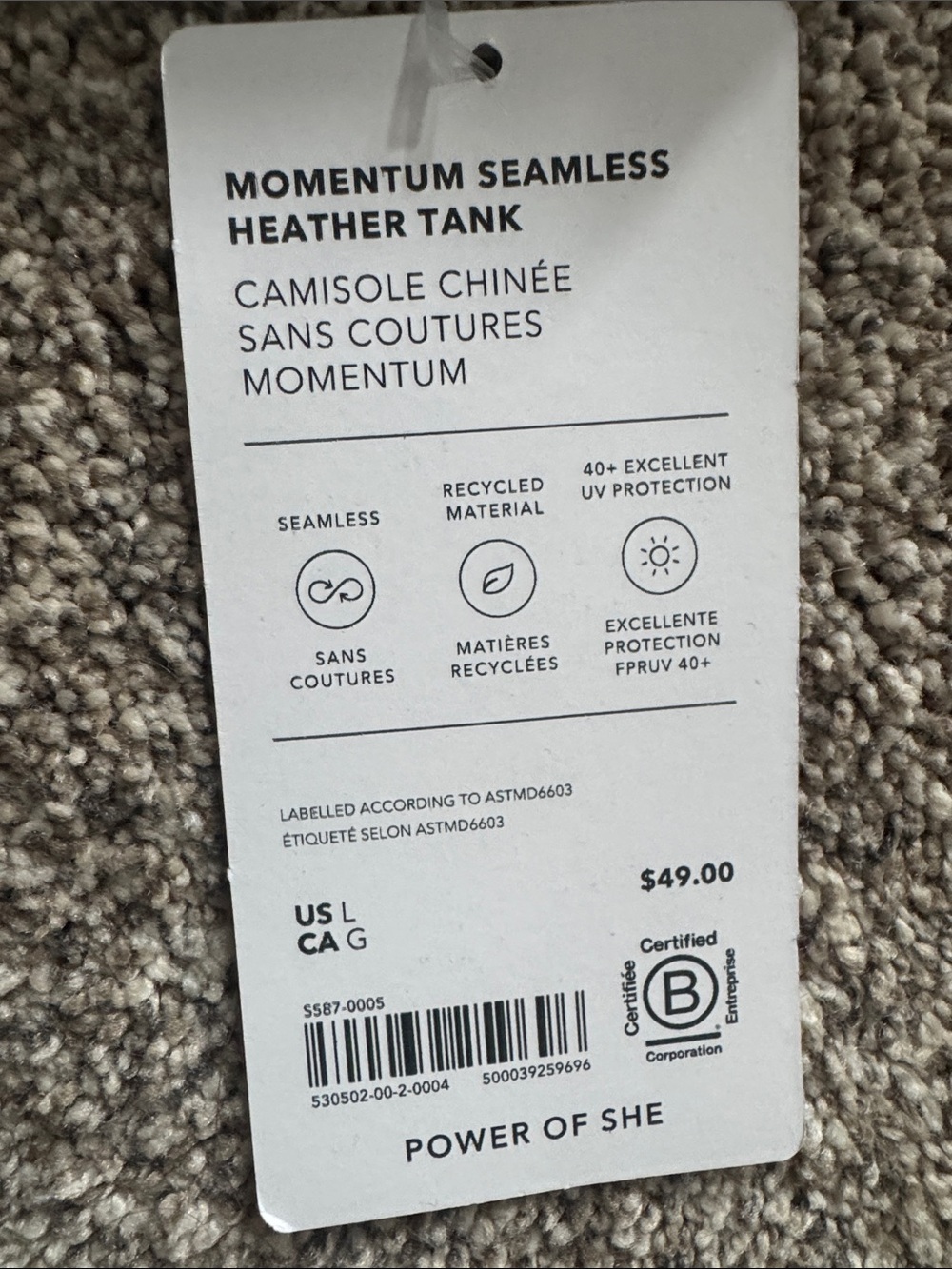 Athleta Charcoal Gray Racerback Performance Tank - Picture 3 of 5